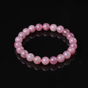 สายรัดมือสำหรับผู้หญิงทำจากหินทรงบอลสีม่วงธรรมชาติสำหรับเป็นของขวัญ - Product Image 5