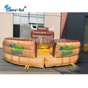 Hot bán trò chơi ngoài trời 5M Dia <span class=keywords><strong>Inflatable</strong></span> Rodeo Bull đi xe trò chơi cho Trampoline công viên - Product Image 2