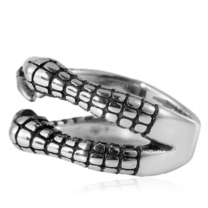 yunnique Men's Stainless Steel Dragon Claw <b>Ring</b> <b>Adjustable</b> Animal Design Casual Jewelry Steel Color - Product Image 4