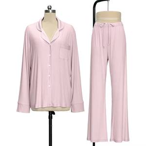 Ensemble de pyjama personnalisé en modal Lenzing à manches longues pour femme, vêtements de nuit doux, ensemble de détente pour dormir - Product Image 3
