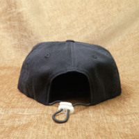 Casquette Snapback à 5 panneaux en coton pur, visière plate, sangle en nylon avec boucle en plastique, réglable et personnalisable, broderie de marque