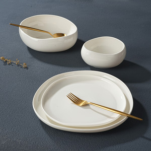 Juego de Vajilla de Porcelana de 24 Piezas con Diseño de Huevo, Platos y Tazones de Porcelana Fina para Hotel, Restaurante, Bodas y Fiestas - Product Image 5