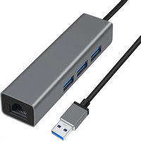 Hub 4 ports USB 3.0 Station d'accueil Répartiteur haute vitesse de type C Accessoires pour ordinateurs PC HUB multiport