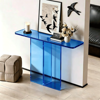 Table console en acrylique transparente, table d'appoint étroite pour entrée, table de canapé pour couloir, salon, hall d'entrée, mobilier moderne
