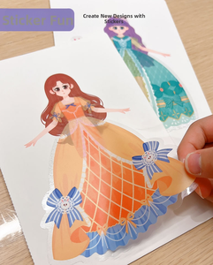 メーカーの新作、創造的で楽しい、環境に優しい、多機能な子供向けDIYお絵かきブック、リラックスのためのステッカーブック。 - Product Image 6