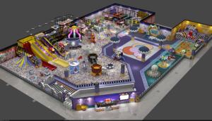 מותאם אישית לילדים גן משחקים מסחרי פארק טרמפולינה חיצונית רכה עם מגלשות ובריכות כדור - Product Image 3