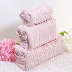 Bolsas de Maquillaje Personalizadas, Ecológicas, de Gran Capacidad, para Mujer, Bolsa Organizadora de Cosméticos de Viaje, de Algodón, Regalo para Damas de Honor, Portátil, con Cierre - Product Image 1