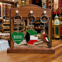 Llavero de recuerdo personalizado de Oriente Medio, OEM ODM, Arabia Saudita, Emiratos Árabes Unidos, Kuwait, mapa de país esmaltado, aleación de zinc, regalo de viaje, llavero de metal