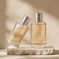 Botol Parfum Kaca Kosong 100ml Dubai, Tutup Magnetik Perak, Logo Kustom, Silinder Mewah OEM, Botol Parfum Semprot