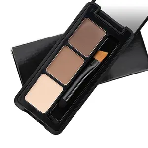 Make Own Brand Makeup Contouring Eyebrow Kit Private Label Dark Brown Eye Brow Powder Waterproof Professional Eyebrows Powder