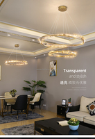 Lustres LED suspendus en cristal doré pour escaliers d'hôtel, décoration de mariage, plafonds hauts, style nordique moderne, garantie 2 ans