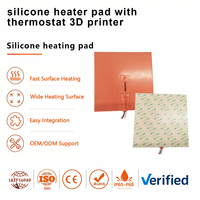 Plaque chauffante flexible en silicone 12V 24V 110V 220V, tapis chauffant en silicone 240V pour impression 3D