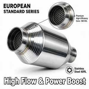 Convertisseur catalytique universel <span class=keywords><strong>2</strong></span>,5 pouces, norme européenne Euro 4 5, 400 cellules, haut débit, en acier inoxydable filé, adapté aux performances 53005 - Product Image 1