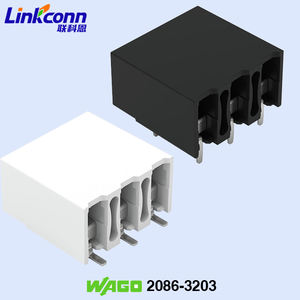 Bornes de connexion PCB Wagos 3 pôles THR 2086-3203, montage en surface, connecteur noir, bouton poussoir, soudure, espacement des broches 5 mm - Product Image 5