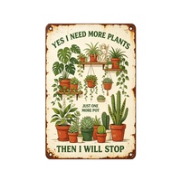Plaque murale en métal rustique et amusante sur le thème des plantes de jardin, style ferme, pour patio, cour, serre, cadeau pour les amateurs de plantes et les jardiniers