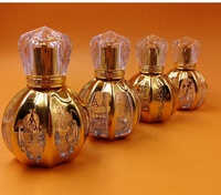 Flacon de parfum de luxe en verre mat doré de 50 ml avec bouchon à vis, mini conteneur gravé sur mesure pour huiles essentielles et emballages