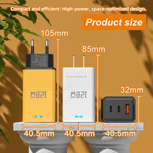 EU US UK Stecker 120W <span class=keywords><strong>3</strong></span>-Port USB Typ-C Ladegerät Schnellladung 120W USB-C Handy-Ladeadapter Typ-C Wandladegerät - Product Image 4