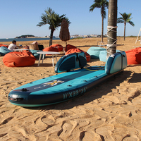 Fabricación dropshipping suave y estable e-fin control remoto plegable inflable pesca Paddle Board