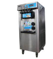 Machine à crème glacée molle commerciale mobile fabriquée en Chine avec trois têtes et haut rendement de 20 litres d'équipement de crème glacée