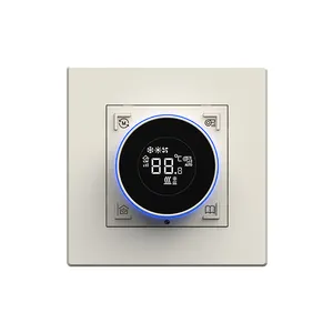 Termostato de botão para aquecimento de piso, interruptor inteligente, controlador de alumínio, termostato digital sem fio, wi-fi, conexão para aquecimento