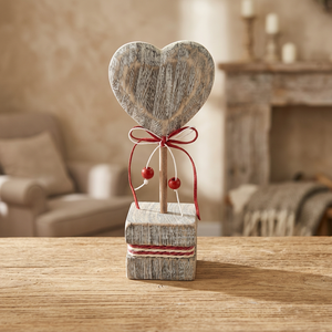 Adorno Decorativo de Corazón de Madera para Mesa de Salón, Decoración Rústica de Estilo Campestre, Corazón de Madera Romántico, Regalo de Decoración para el Hogar - Product Image 2