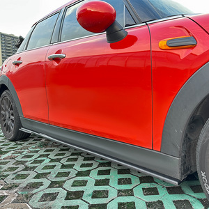 Amp-Z Side Skirt F55 Mini Cooper 2014-2024 Piano Black Carbon Fiber Texture Matte Finish Tuning Style - Product Image 3