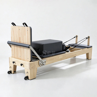 Appareil de Pilates Reformer en Bois de Chêne Durable de Haute Qualité, Équipement de Fitness pour Gym, Machine Classique Économique, Couleur et Logo Personnalisables