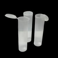 Tube en plastique transparent avec bouchon à pression 32*116MM, résistant aux enfants, étanche, réutilisable, pour le stockage de rouleaux de papier