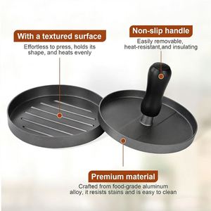 Molde para Hamburguesas <span class=keywords><strong>de</strong></span> Metal Resistente, Antiadherente y Ecológico, Prensa para <span class=keywords><strong>Carne</strong></span>, Parrilla para Barbacoa al Aire Libre - Product Image 4