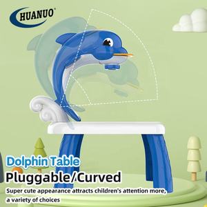 Giocattoli Educativi per Bambini, Tavolo da <span class=keywords><strong>Disegno</strong></span> con Proiettore a Forma di <span class=keywords><strong>Delfino</strong></span>, Lavagna per Bambini - Product Image 3