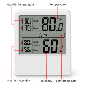 Habitación interior LCD Medidor electrónico de <span class=keywords><strong>temperatura</strong></span> y humedad Termómetro digital Higrómetro Termómetro doméstico - Product Image 3
