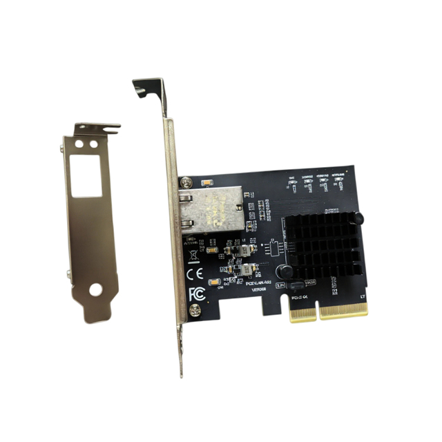 TISHRIC 10Gbps PCIe 4.0 X1 Network Card RTL8127AT 10Gb Ethernet Adapter RJ45 Wired LAN NIC PXE Support PVC Desktop PC Server
