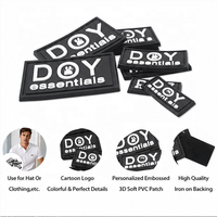 Écussons brodés à coudre personnalisés avec nom privé, logo 3D, étiquettes en caoutchouc PVC souple pour vêtements