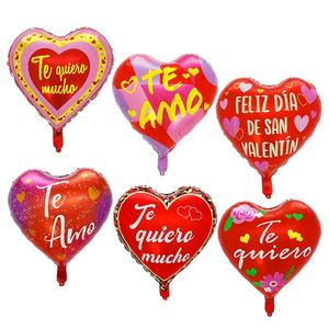 Nouveau <span class=keywords><strong>18</strong></span> pouces saint valentin <span class=keywords><strong>espagnol</strong></span> en forme de coeur ballon mariage Confession Te Amo ours pêche aluminium <span class=keywords><strong>Film</strong></span> ballons Thanksgiving - Product Image 3