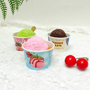 Hộp Đựng Kem Dùng Một Lần Logo In Tùy Chỉnh Có Nắp Đậy Cốc Kem Màu Đen Cốc Kem Giấy - Product Image 5