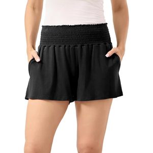 Shorts en microfibre de viscose de bambou personnalisés pour femmes, doux, légers, taille haute, pantalon de détente, vêtements de nuit - Product Image 4