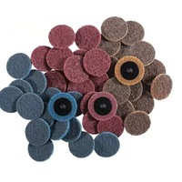 Disque de ponçage en nylon de 2 pouces, lot de 60 pièces - Tampon de polissage non tissé - Disque de meulage - Disque de débavurage en corindon brun pour meuleuse d'angle