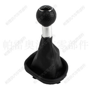 Pareo หัวเกียร์รถยนต์หนังสีดำ6สปีด, ออกแบบตามหลักสรีรศาสตร์สำหรับ Volkswagen Caddy Audi A3 8L S3 8P 2000-2012 - Product Image 2