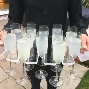 定制派对婚礼香槟长笛服务托盘可容纳12个丙烯酸香槟长笛支架
