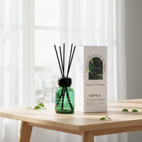 Diffuseur de parfum vert agrumes 110 ml, senteur printanière fraîche, longue durée, moderne, élégant, relaxant, parfum d'ambiance personnalisable, unisexe