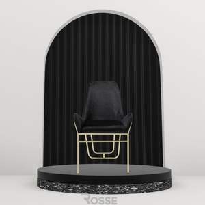 Silla de Comedor Rosse Moderna Tapizada en Acero Inoxidable, Muebles Minimalistas para Oficina en Casa, Turquía - Product Image 1