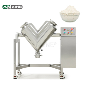 Nuevo mezclador de polvo seco de acero inoxidable tipo 2 V, máquina mezcladora de partículas de polvo pequeñas de laboratorio de 50L con ruedas - Product Image 1