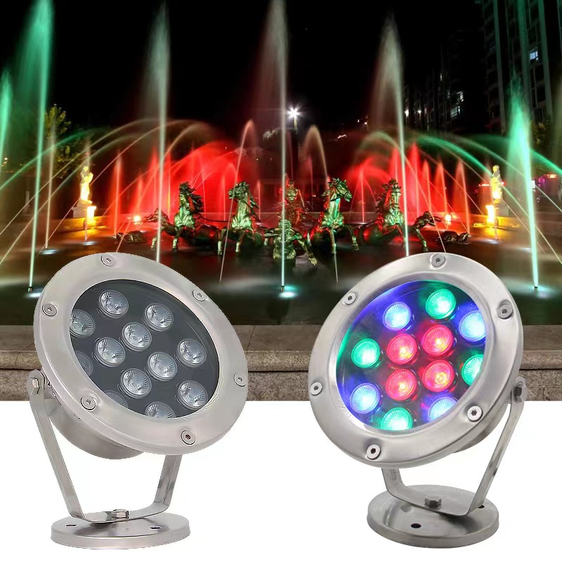 12V 3W/6W/9W/12W/15W/18W/24W/36W подводная лампа RGB Фонтан Светодиодные фонари Китай светодиодный свет для бассейна