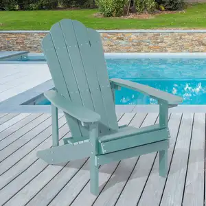 Outdoor Furniture Plastic Wood Fixed Chairs Weather Resistant Garden Backyard Modern Adirondack Chair Garden Chairs