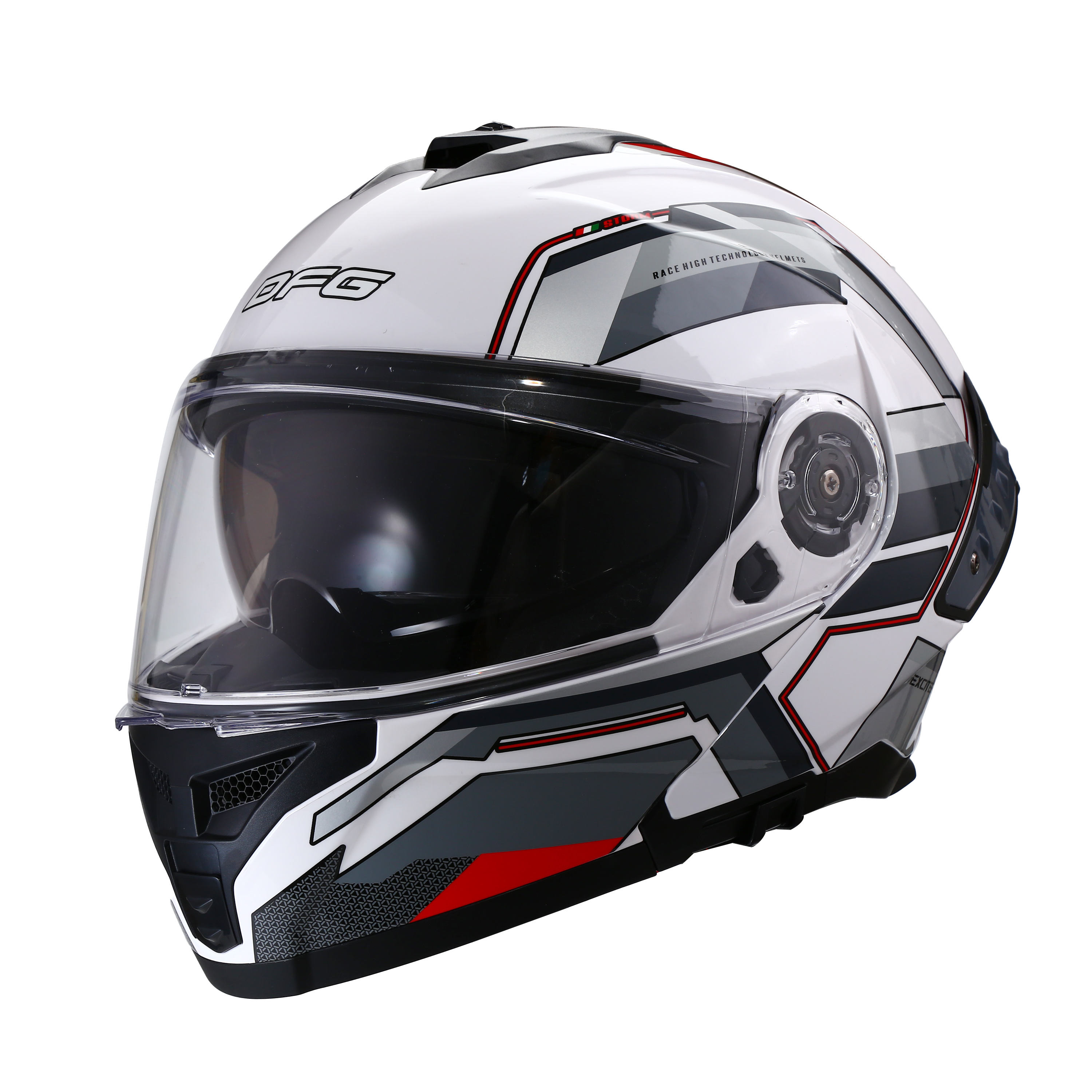 High-gloss white with patterns