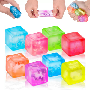 Ice <strong>Cube</strong> Square Sensory Toy Stress Ball Squishies Squeeze Toys For Adults Kids Toys Party Favors - Product Image 6