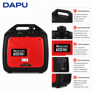 เครื่องกำเนิดไฟฟ้าเบนซินแบบพกพา 4500W 4.5kW เงียบ สำหรับสำรองไฟฉุกเฉินและไฟดับ รุ่น T4500 น้ำหนักเบา - Product Image 1