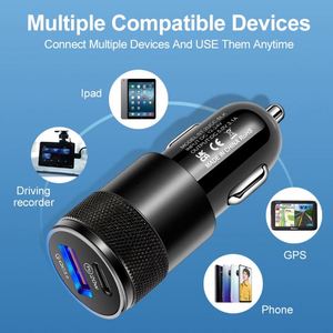 3.1A USB PD QC3.0 18W ABS Car Charger with USB + Type-C Ports for Phone & Laptop-Wholesale - Product Image 4