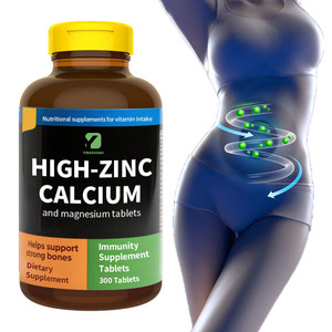 Suplementos nutricionales del complejo de zinc-calcio-magnesio OEM para hombre y mujer Tabletas combinadas de calcio y magnesio con alto contenido de zinc - Product Image 1