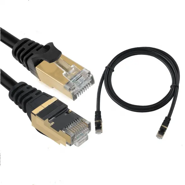 Ücretsiz örnek Cat6 Ethernet kablosu Clips yüksek hızlı Rj45 konnektör LAN tel Internet kablosu anahtarı yönlendirici Modem Patch Panel için klipler ile